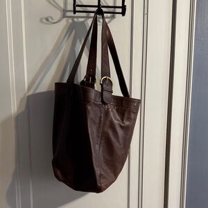 Coach Dark Brown Leather Tote 4082